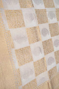 Dyeable Handloom Banarasi Pure Georgette Dupatta - Luxurion World- Crafted Heirlooms