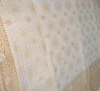 Dyeable Handloom Banarasi Pure Georgette Dupatta - Luxurion World- Crafted Heirlooms