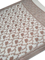 Exquisite Dyeable Banarasi Handloom Pure Moonga Antique Zari Flower Design Dupatta - Luxurion World