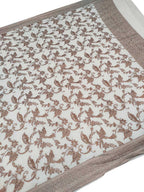 Dyeable Banarasi Handloom Pure Moonga Antique Zari Flower Design Dupatta - Luxurion World- Crafted Heirlooms