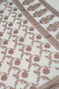 Dyeable Banarasi Flower Design Handloom Pure Moonga Antique Zari Dupatta - Luxurion World- Crafted Heirlooms