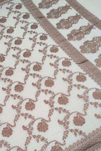 Dyeable Banarasi Flower Design Handloom Pure Moonga Antique Zari Dupatta - Luxurion World- Crafted Heirlooms