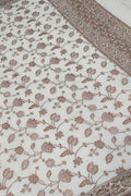 Dyeable Banarasi Handloom Pure Moonga Antique Zari Flower Design Dupatta - Luxurion World- Crafted Heirlooms