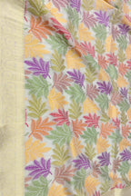 Dyeable Banarasi Handloom Tissue Silk Dupatta - Luxurion World- Crafted Heirlooms
