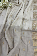 Dyeable Banarasi Moonga Silk Dupatta - Luxurion World- Crafted Heirlooms