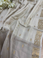 Dyeable Banarasi Moonga Silk Dupatta - Luxurion World- Crafted Heirlooms