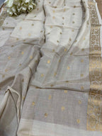 Dyeable Banarasi Moonga Silk Dupatta - Luxurion World- Crafted Heirlooms