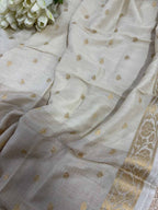 Dyeable Banarasi Moonga Silk Dupatta - Luxurion World- Crafted Heirlooms