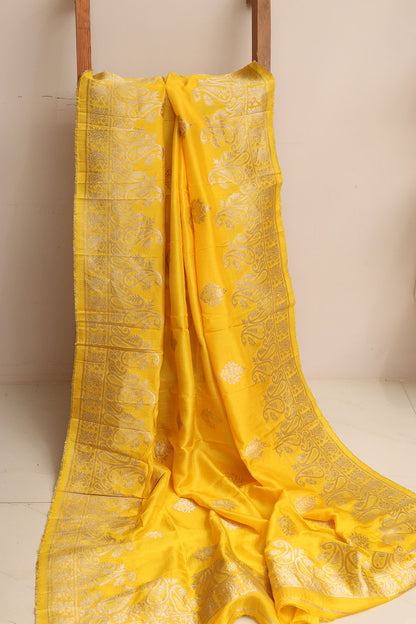 Yellow Banarasi Dola Silk Dupatta