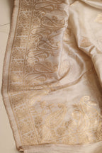 Pastel Banarasi Dola Silk Dupatta - Elegant and Luxurious - Luxurion World- Crafted Heirlooms