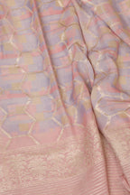 Multicolor Banarasi Dola Silk Dupatta - Luxurion World- Crafted Heirlooms