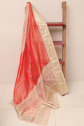 Pastel Banarasi Bandhani Tissue Georgette Dupatta - Luxurion World- Crafted Heirlooms