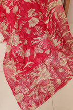 Stunning Pink Banarasi Dola Silk Dupatta - Luxurion World- Crafted Heirlooms