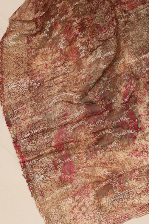 Multicolor Banarasi Digital Printed Chiffon Georgette Dupatta - Luxurion World- Crafted Heirlooms