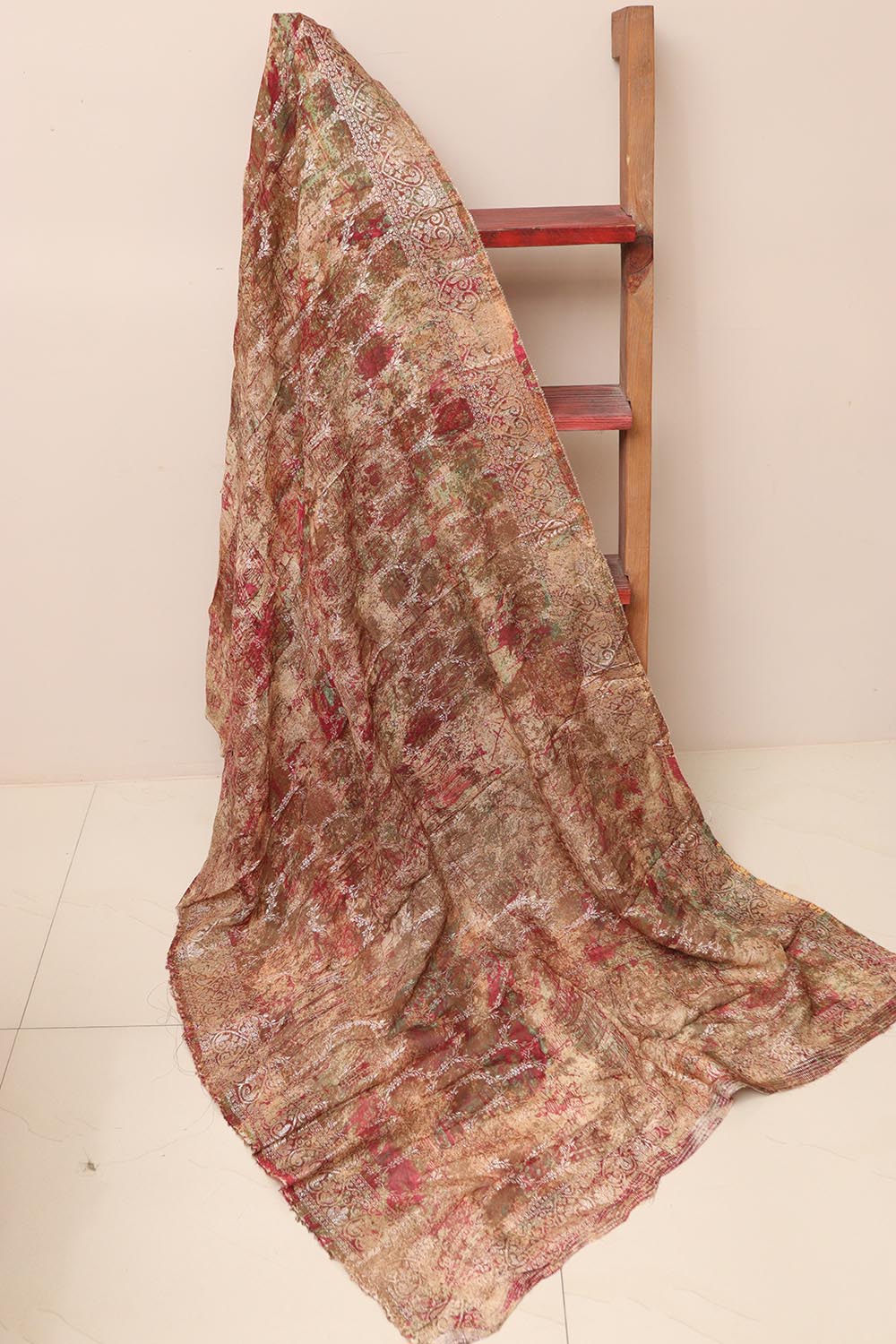 Multicolor Banarasi Digital Printed Chiffon Georgette Dupatta - Luxurion World- Crafted Heirlooms