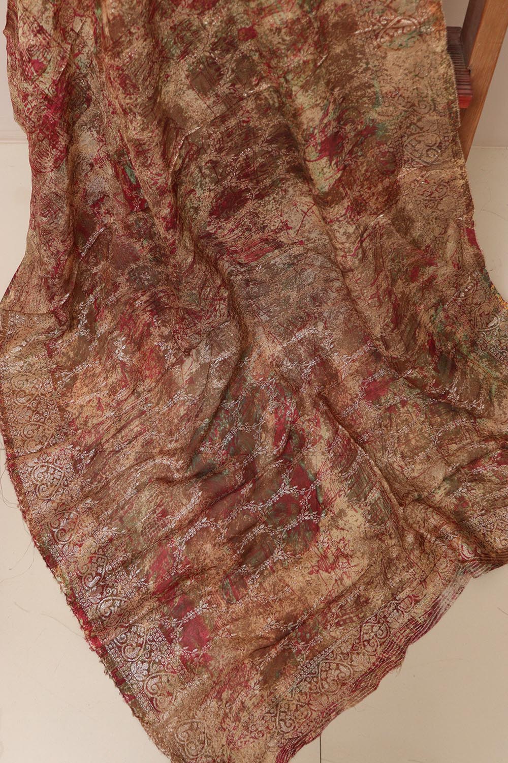 Multicolor Banarasi Digital Printed Chiffon Georgette Dupatta - Luxurion World- Crafted Heirlooms
