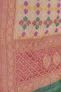 Multicolor Banarasi Pure Georgette Brush Dyed Rangkat Style Dupatta - Luxurion World