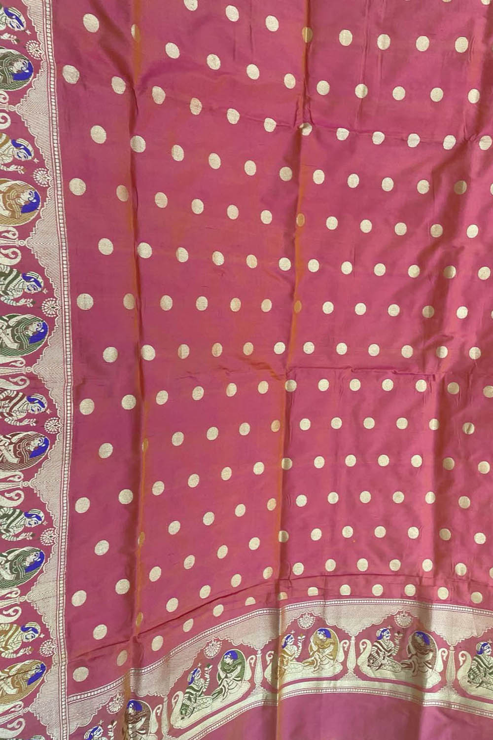 Exquisite Pink Banarasi Silk Dupatta - Handloom Beauty - Luxurion World
