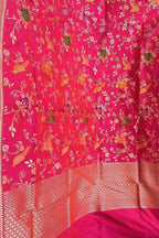 Exquisite Pink Banarasi Silk Dupatta - Handloom Beauty - Luxurion World