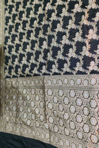 Exquisite Purple Banarasi Silk Dupatta - Handloom Katan - Luxurion World