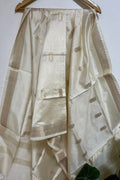 Dyeable Banarasi Handloom Pure Chiniya Silk Dupatta - Luxurion World- Crafted Heirlooms