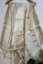 Dyeable Banarasi Handloom Pure Chiniya Silk Dupatta - Luxurion World- Crafted Heirlooms