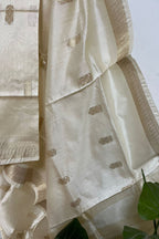 Dyeable Banarasi Handloom Pure Chiniya Silk Dupatta - Luxurion World- Crafted Heirlooms