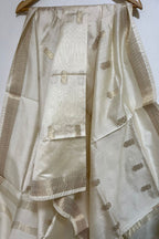 Dyeable Banarasi Handloom Pure Chiniya Silk Dupatta - Luxurion World- Crafted Heirlooms