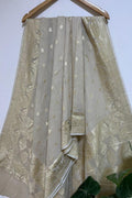 Stunning Dyeable Banarasi Handloom Pure Moonga Silk Dupatta - Luxurion World- Crafted Heirlooms