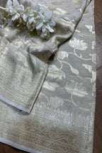 Stunning Dyeable Banarasi Handloom Pure Moonga Silk Dupatta - Luxurion World