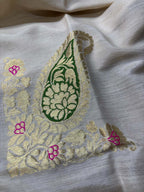 Dyeable Banarasi Handloom Pure Moonga Silk Koniya Design Dupatta - Luxurion World