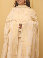 Dyeable Banarasi Handloom Pure Moonga Silk Dupatta - Luxurion World