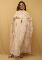 Dyeable Banarasi Handloom Pure Tussar Georgette Dupatta - Luxurion World