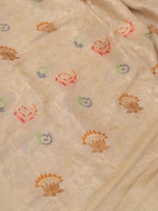 Dyeable Banarasi Handloom Pure Tussar Georgette Dupatta - Luxurion World