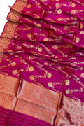 Exquisite Pink Banarasi Silk Jaal Dupatta - Luxurion World