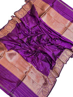 Elegant Purple Banarasi Silk Dupatta with Intricate Boota - Luxurion World
