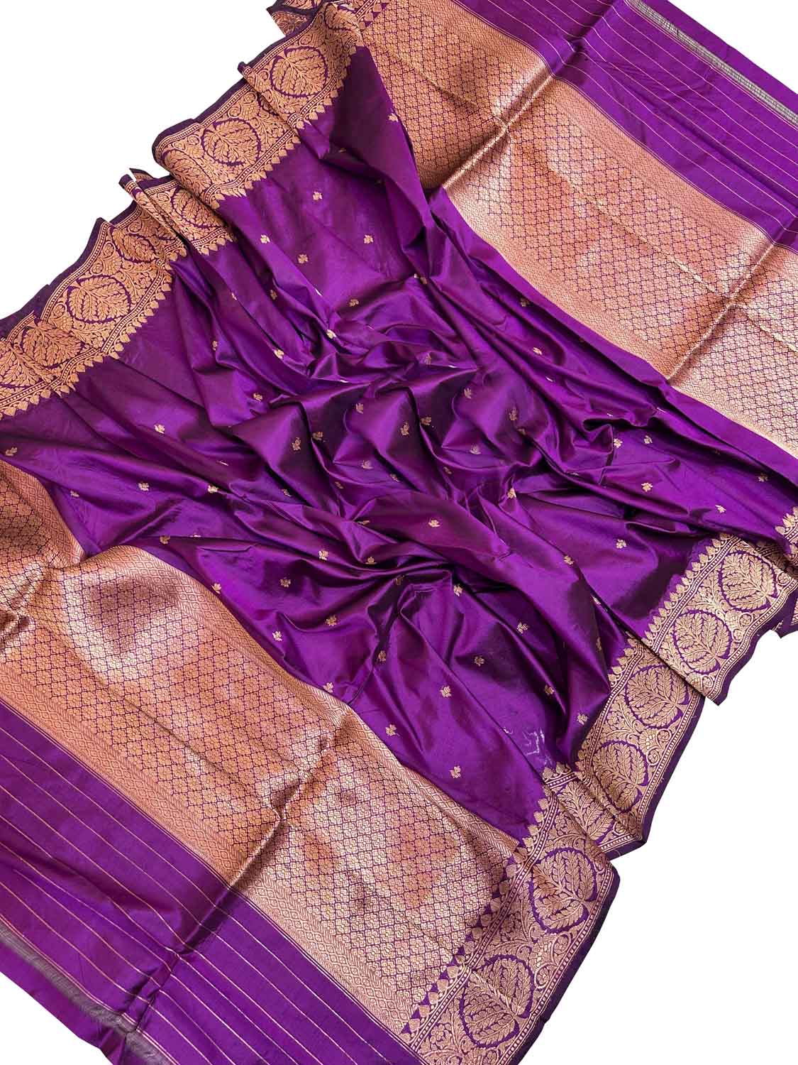 Elegant Purple Banarasi Silk Dupatta with Intricate Boota - Luxurion World