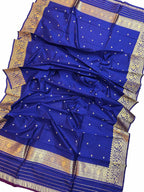 Elegant Blue Banarasi Silk Dupatta with Kadwa Boota - Luxurion World