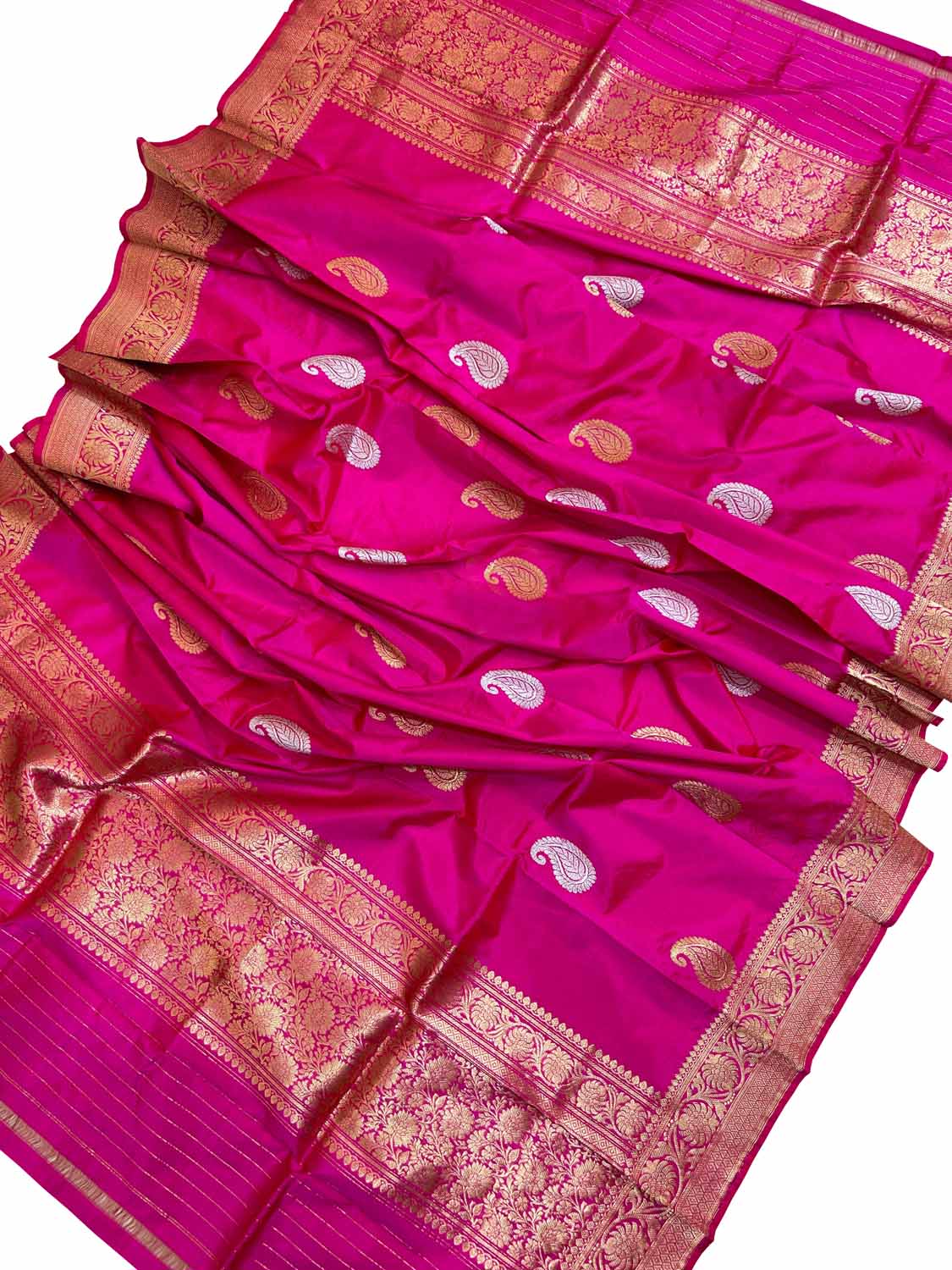 Exquisite Pink Banarasi Silk Dupatta with Kadwa Boota - Luxurion World