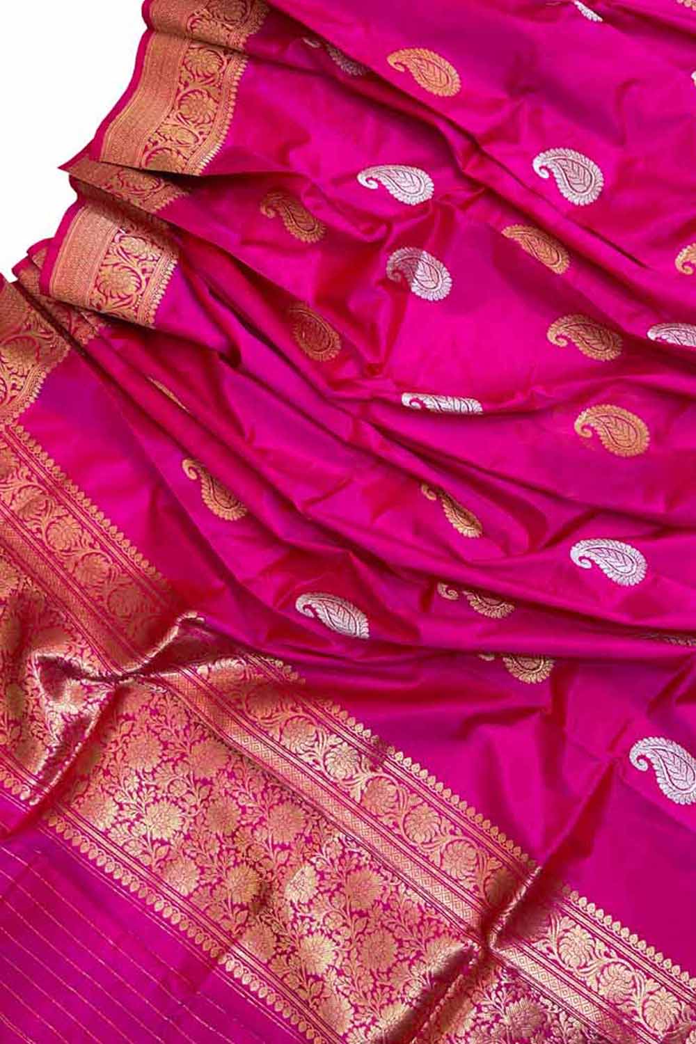 Exquisite Pink Banarasi Silk Dupatta with Kadwa Boota - Luxurion World