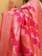 Multicolor Banarasi Handloom Pure Katan Silk Rangkat Dupatta - Luxurion World