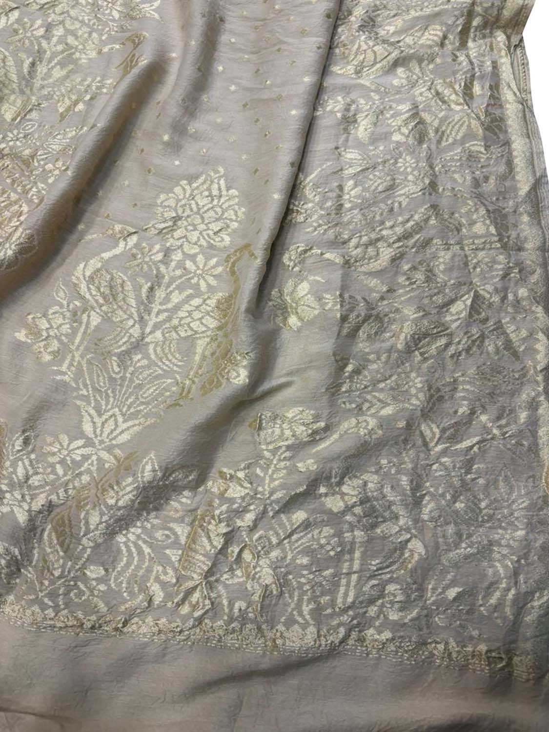 Dyeable Banarasi Handloom Pure Moonga Silk Dupatta - Luxurion World- Crafted Heirlooms