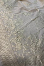 Dyeable Banarasi Handloom Pure Moonga Silk Dupatta - Luxurion World- Crafted Heirlooms