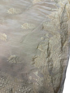 Dyeable Banarasi Handloom Pure Moonga Silk Dupatta - Luxurion World- Crafted Heirlooms