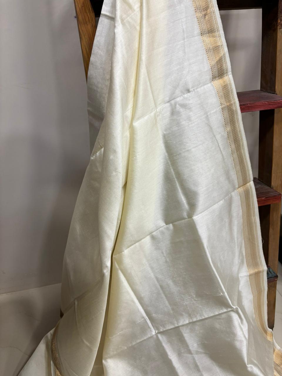 Dyeable Banarasi Handloom Pure Chiniya Silk Dupatta - Luxurion World- Crafted Heirlooms