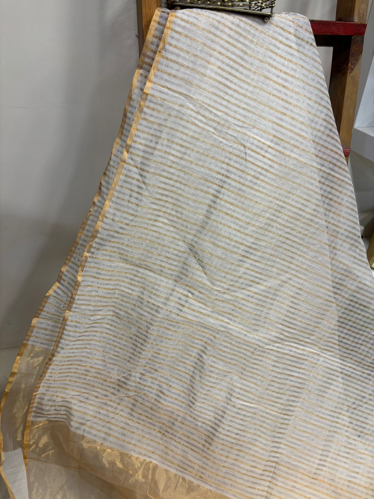 Dyeable Banarasi Handloom Pure Chanderi Silk Dupatta - Luxurion World