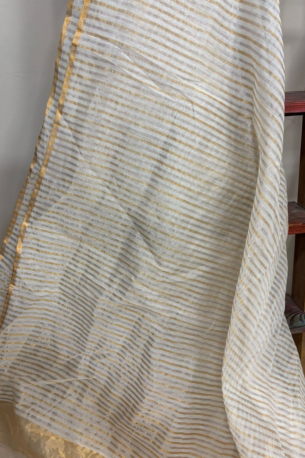 Dyeable Banarasi Handloom Pure Chanderi Silk Dupatta - Luxurion World