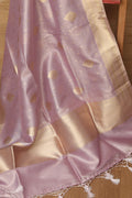 Elegant Purple Banarasi Tissue Dupatta - Luxurion World