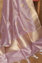 Elegant Purple Banarasi Tissue Dupatta - Luxurion World