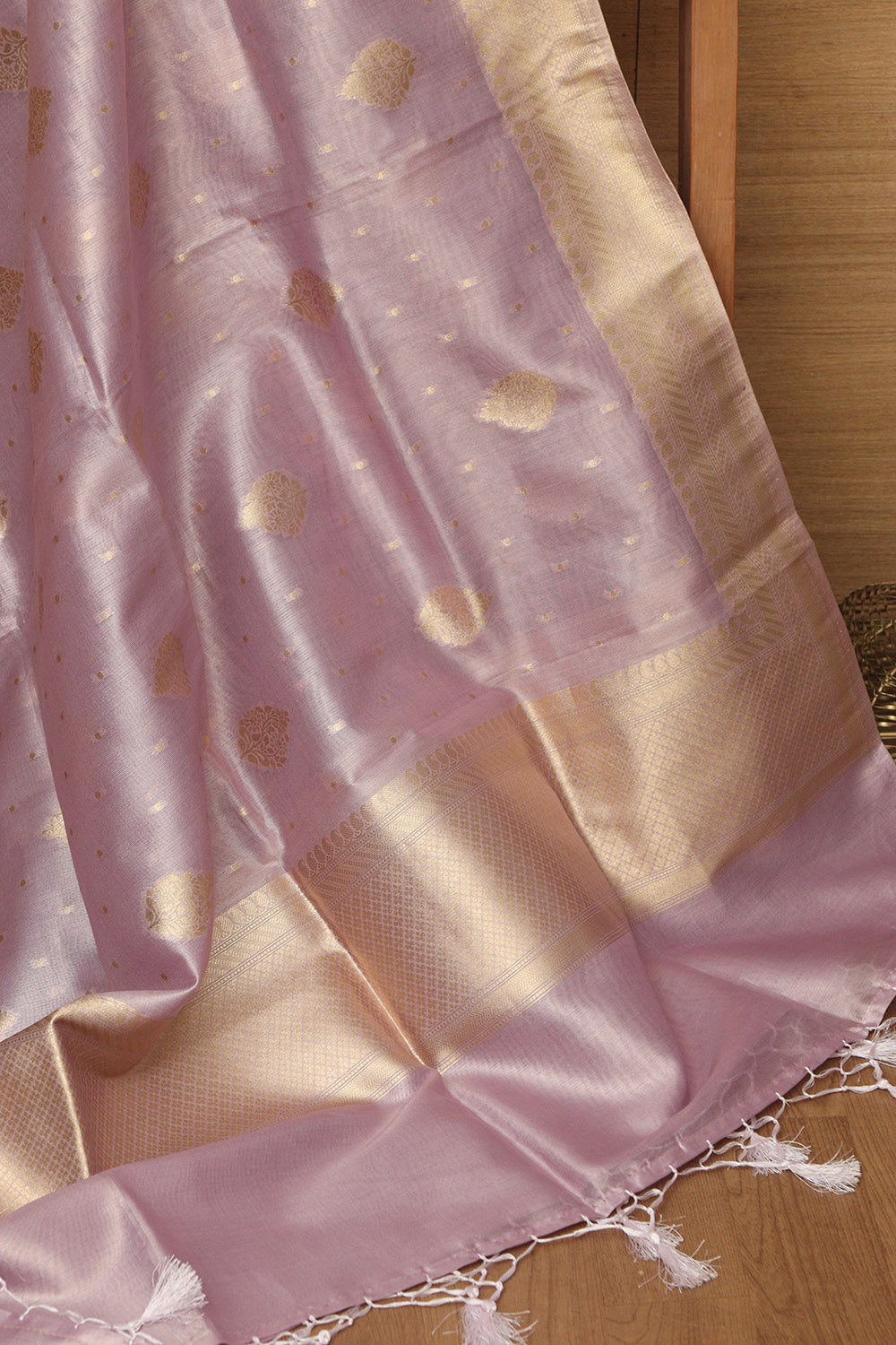 Elegant Purple Banarasi Tissue Dupatta - Luxurion World